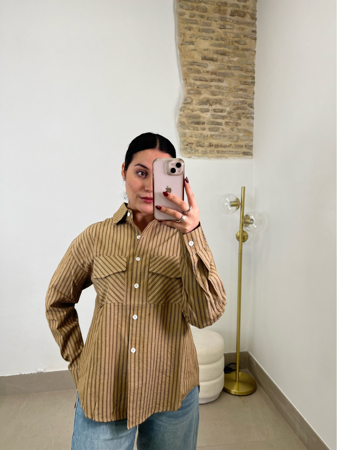 Camisa rayas bolsillo