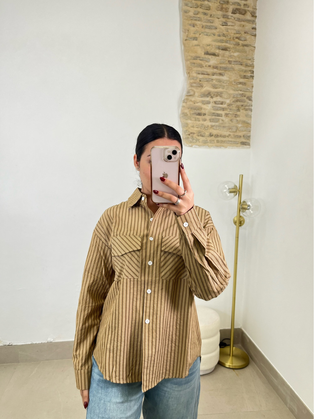 Camisa rayas bolsillo