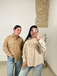 Camisa rayas bolsillo