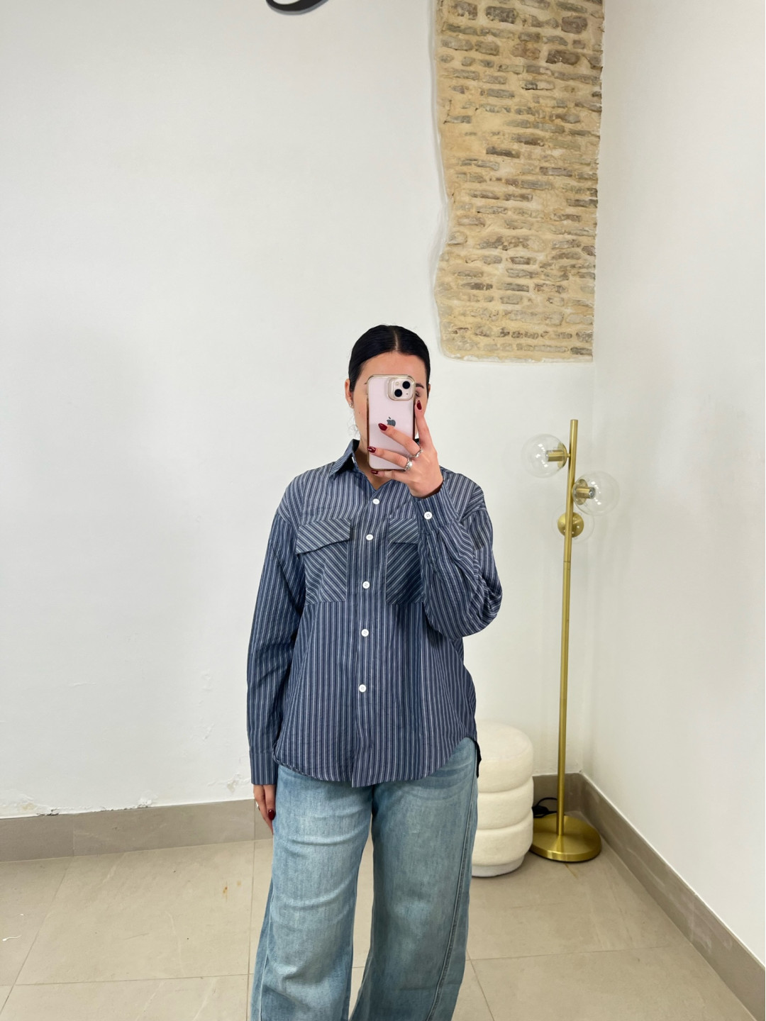 Camisa rayas bolsillo