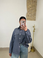 Camisa rayas bolsillo