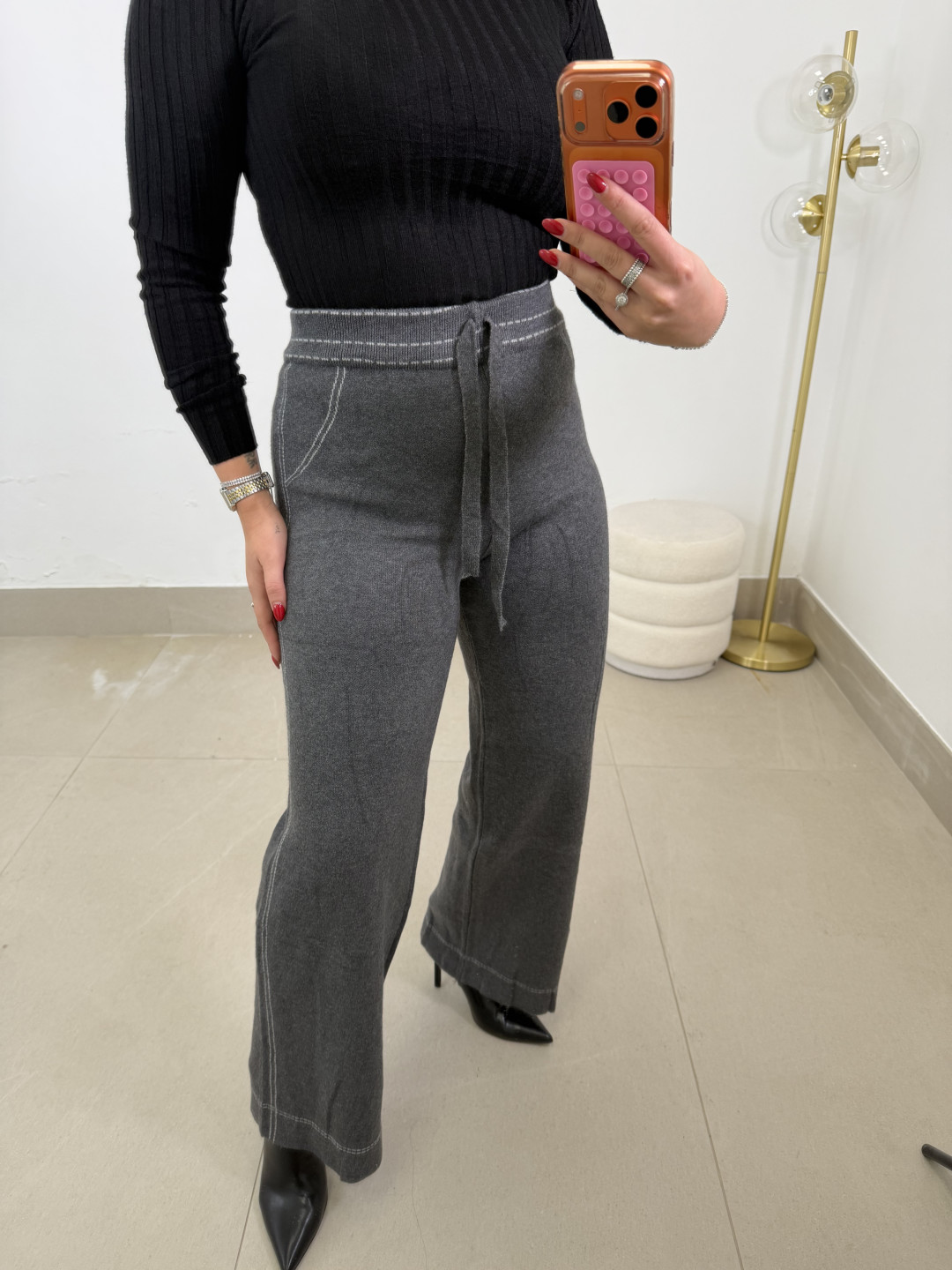 Pantalon punto tipo vaquero