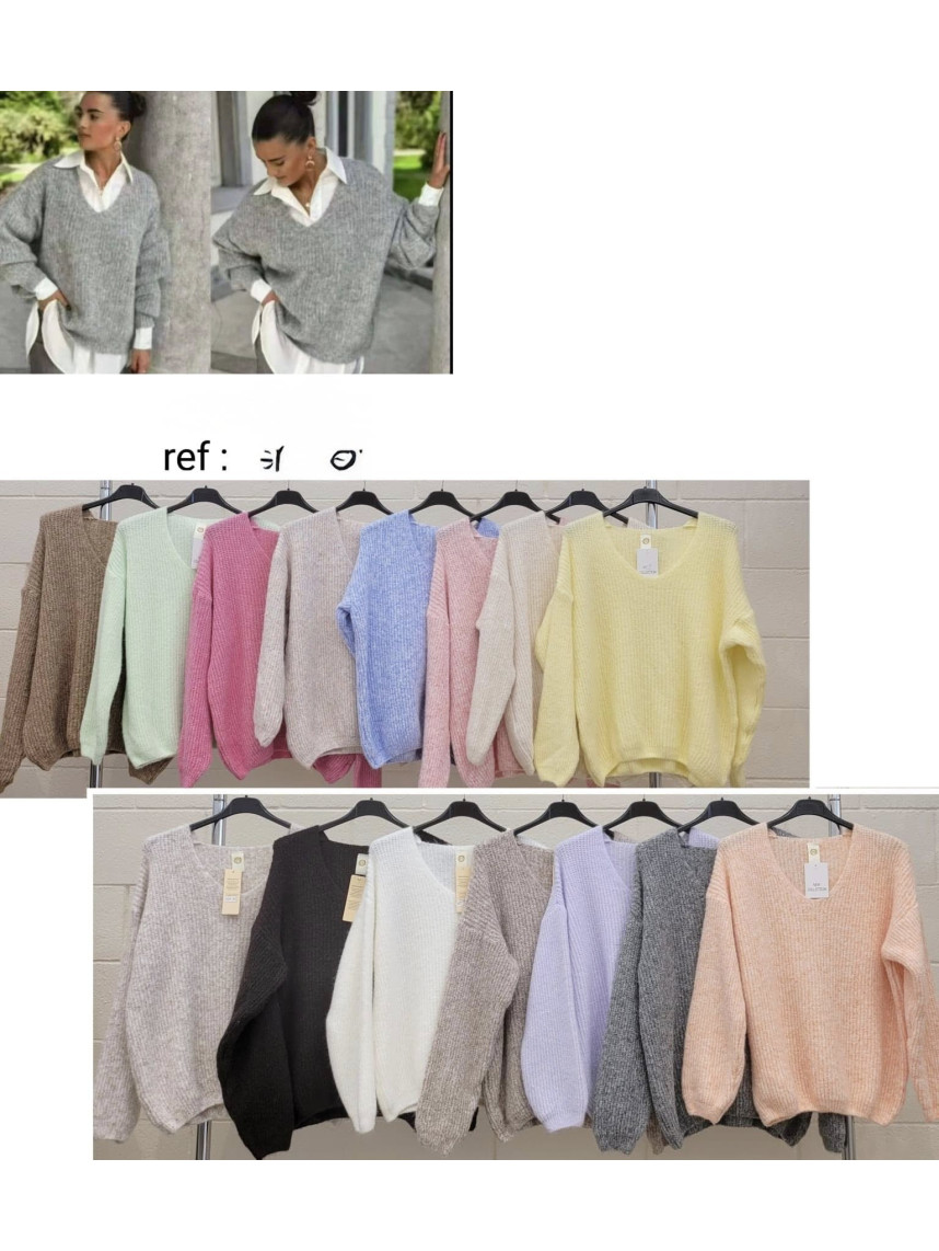 Jersey básico cuello pico