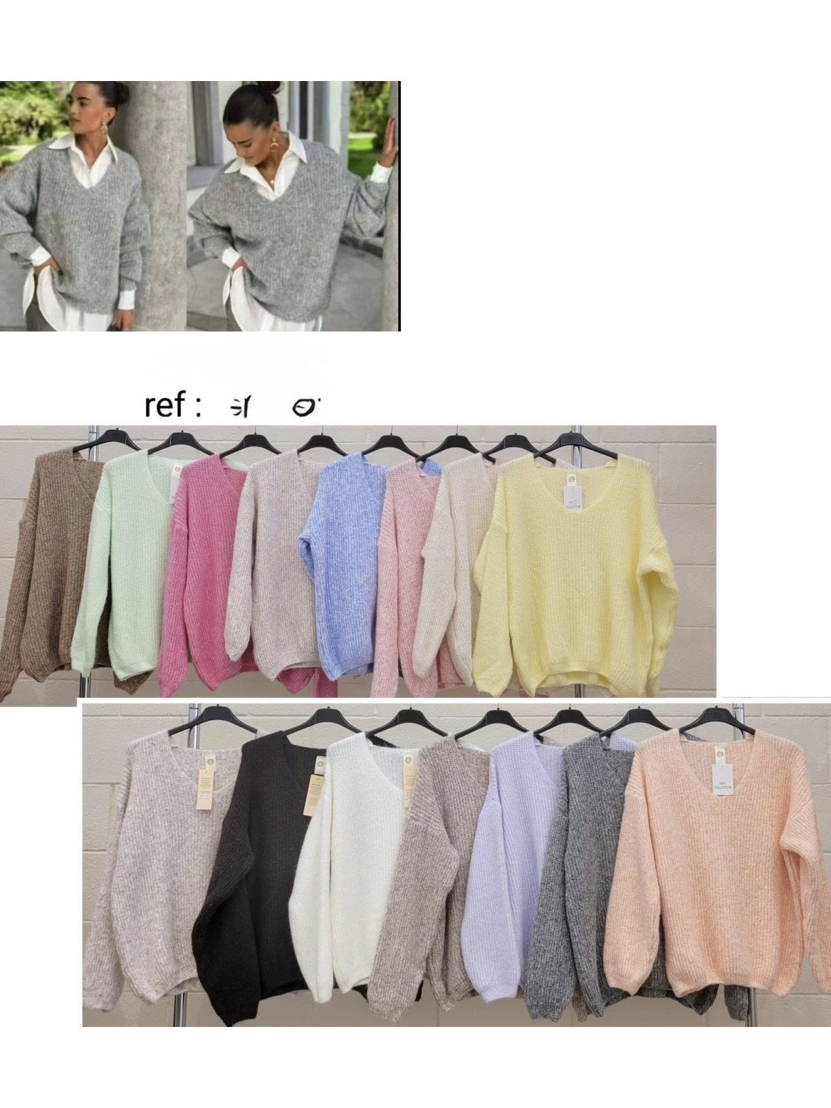 Jersey básico cuello pico