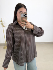 Camisa rayas carla marron