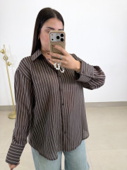 Camisa rayas carla marron