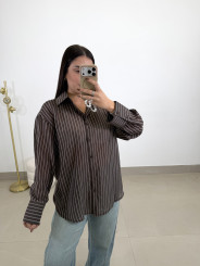 Camisa rayas carla marron