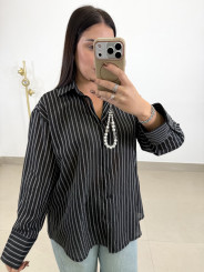 camisa rayas carla negra