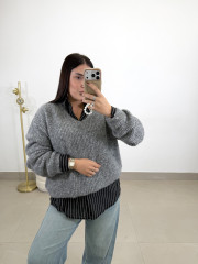 Jersey básico cuello pico