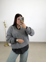 Jersey básico cuello pico