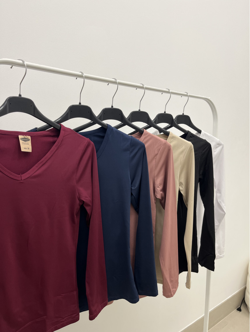 camiseta termica escote pico (2845)