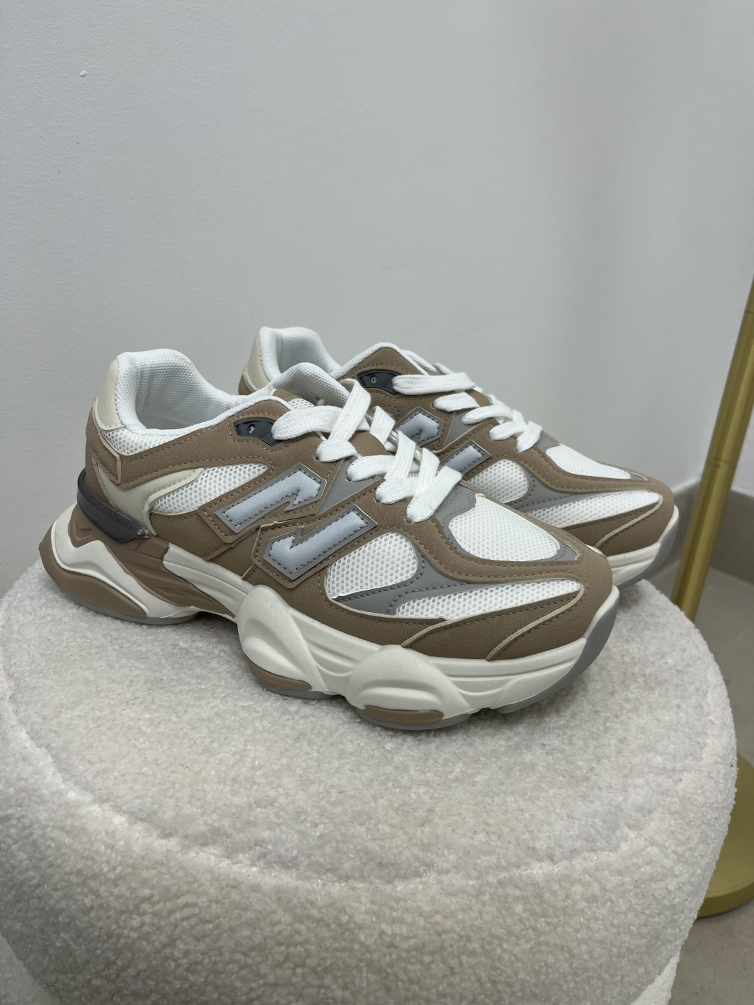 Zapatillas deportivas blanco/topo