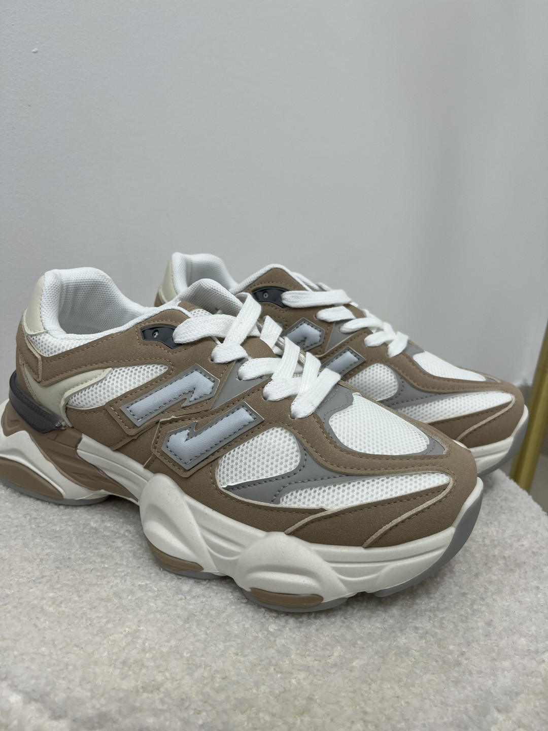 Zapatillas deportivas blanco/topo