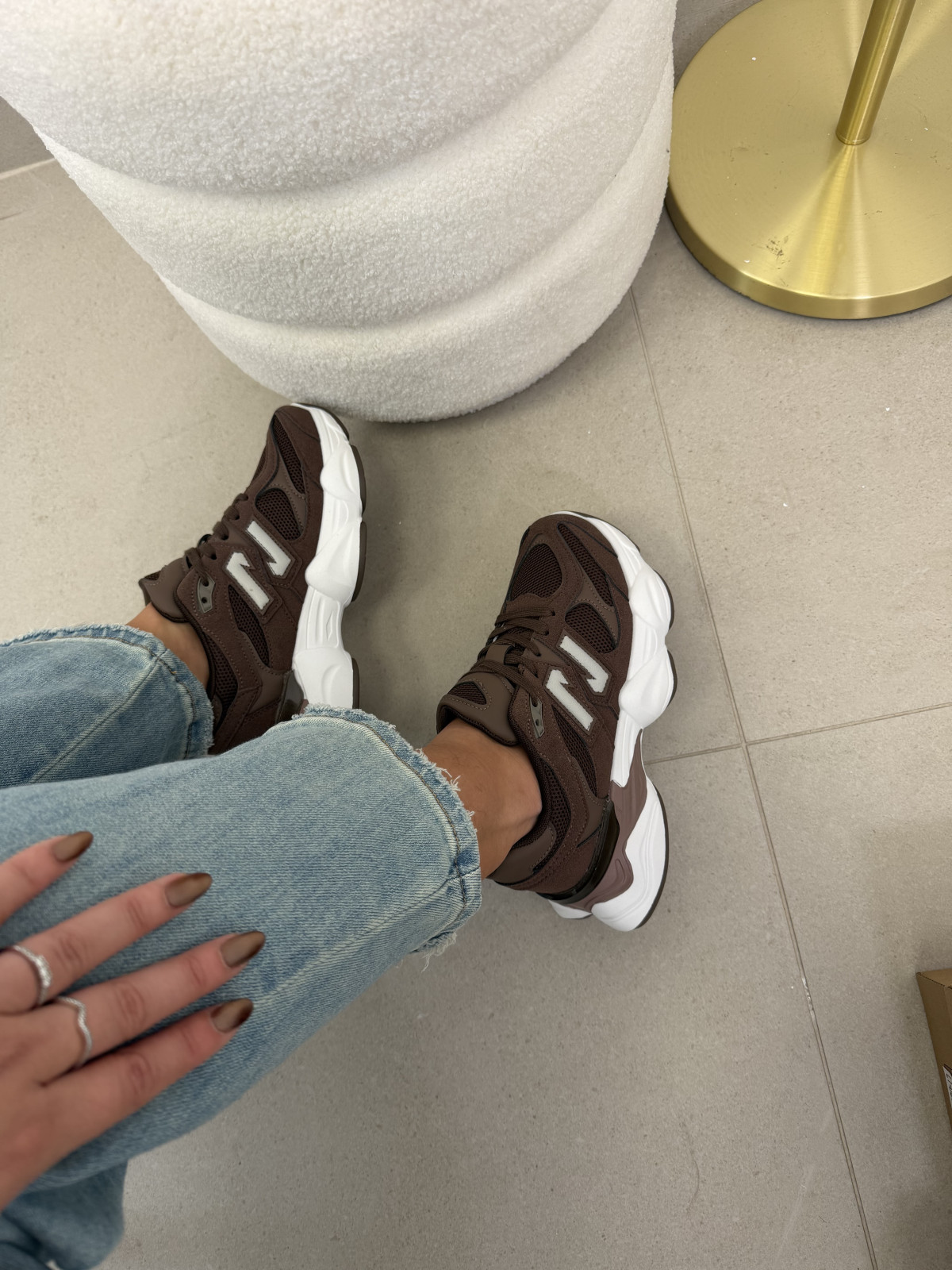 Zapatillas deportivas marron/blanco