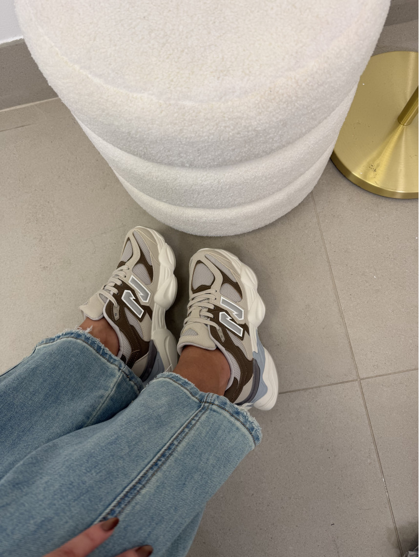 Zapatillas deportivas beige/marron