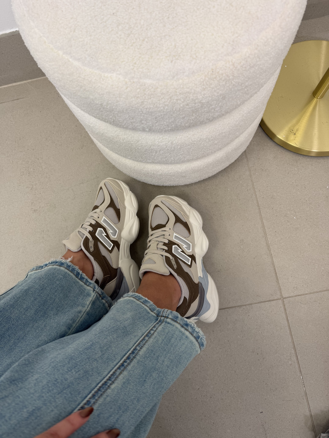 Zapatillas deportivas beige/marron