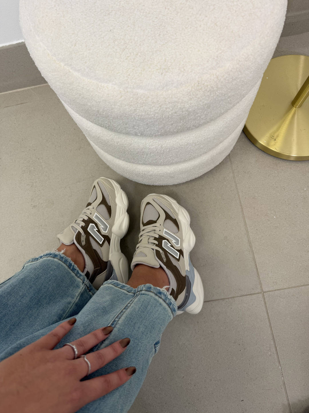 Zapatillas deportivas beige/marron