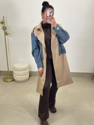 Gabardina combinada vaquera