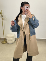 Gabardina combinada vaquera