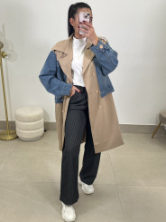 Gabardina combinada vaquera