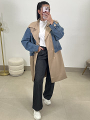 Gabardina combinada vaquera