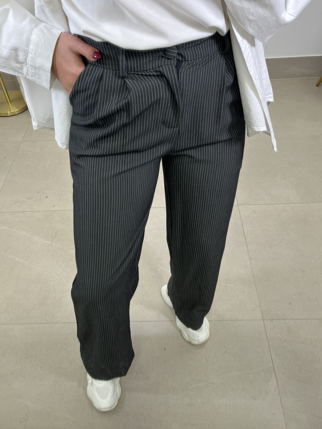 pantalon pinzas rayas diplomaticas