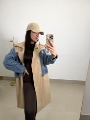 Gabardina combinada vaquera