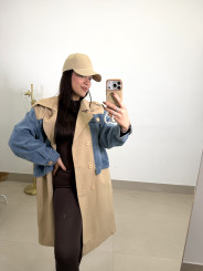 Gabardina combinada vaquera