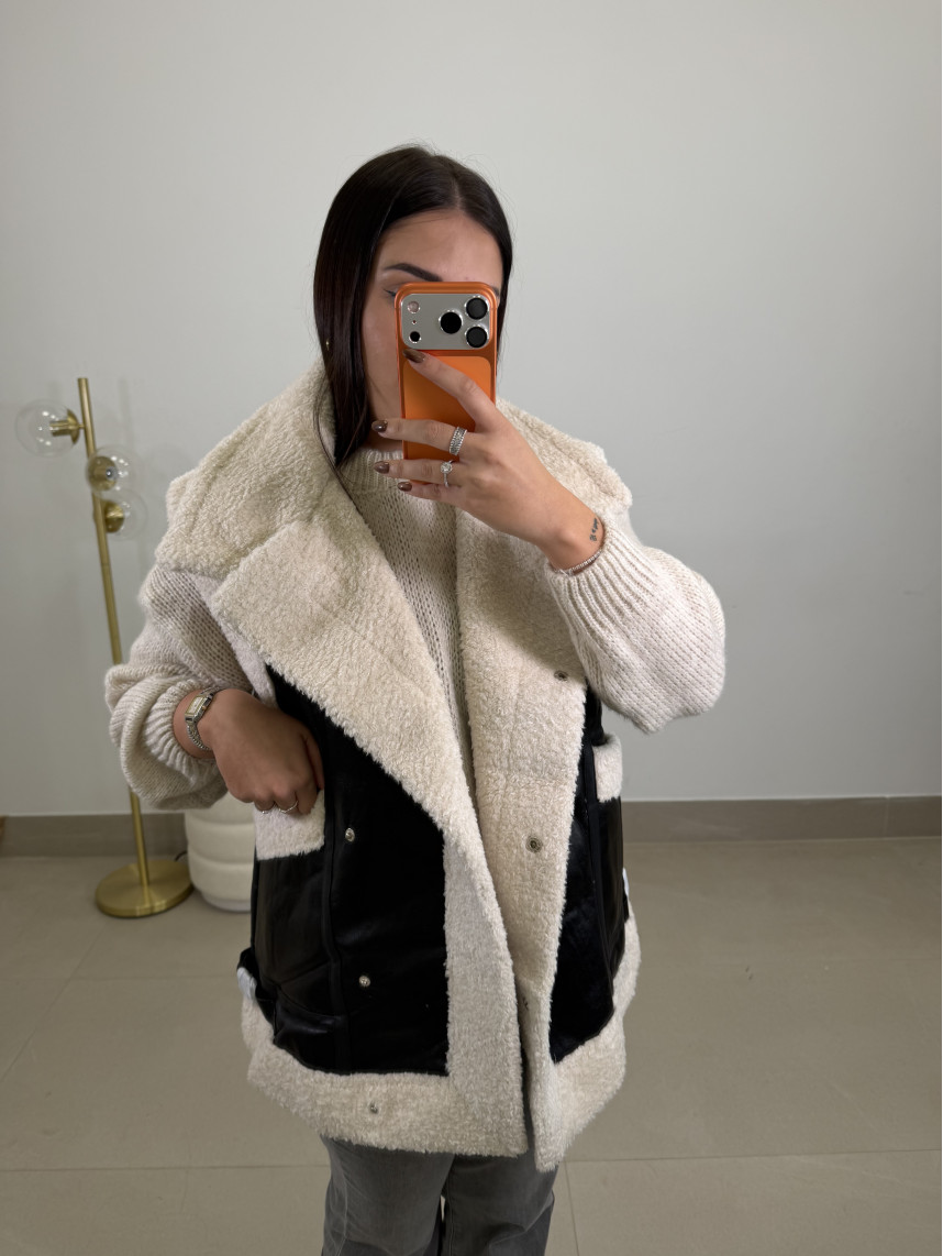 Chaleco borrego negro