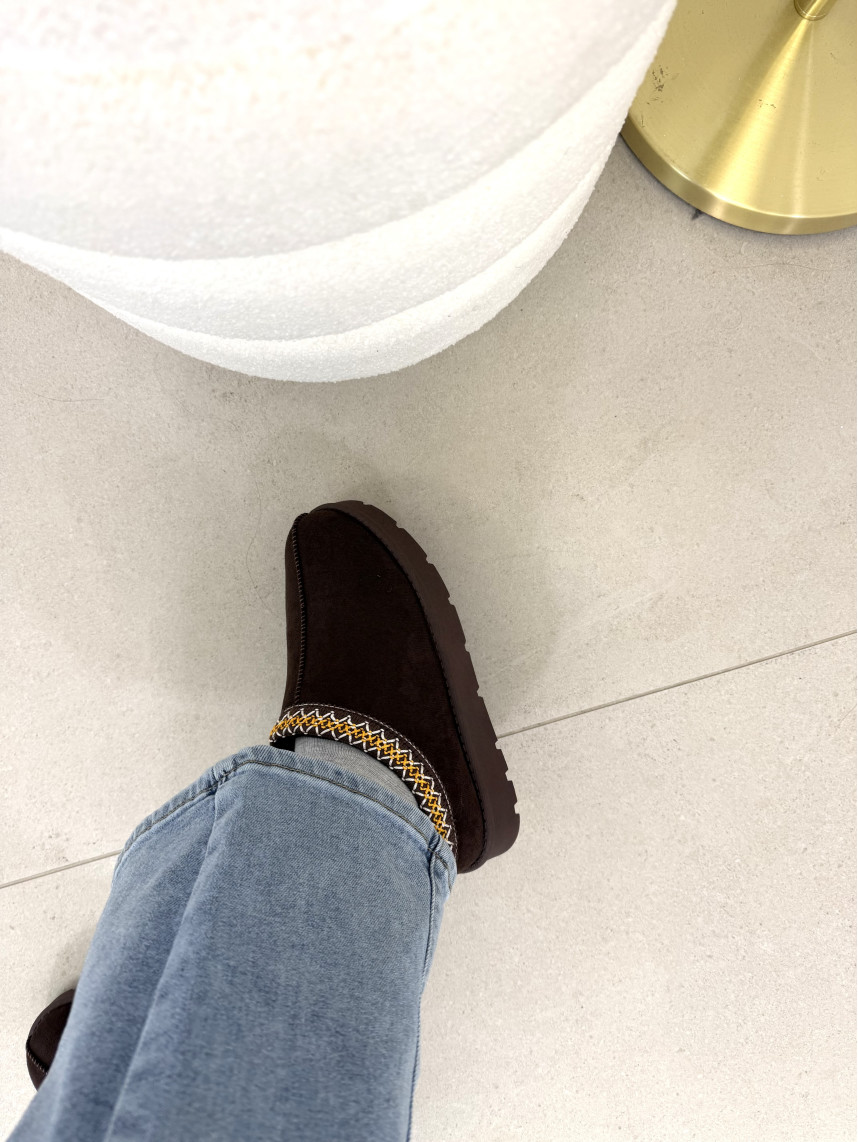 Botin osito etnico marron