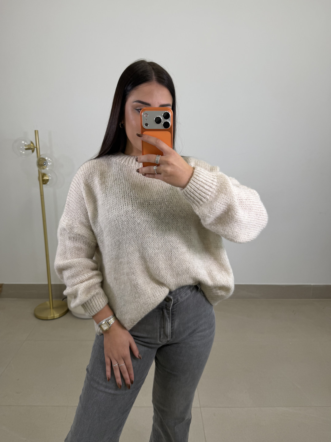 Vaquero gris desgastado