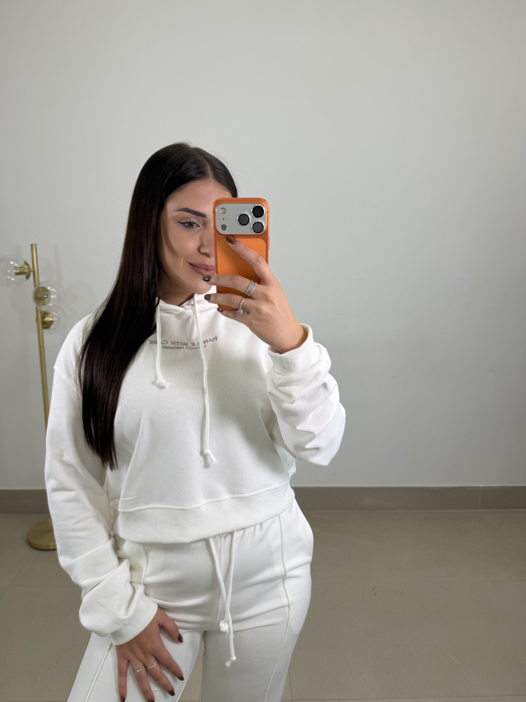 conjunto felpa handle with care