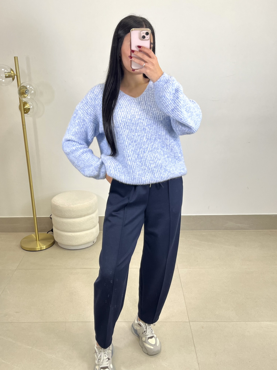 pantalon felpa tipo balloon