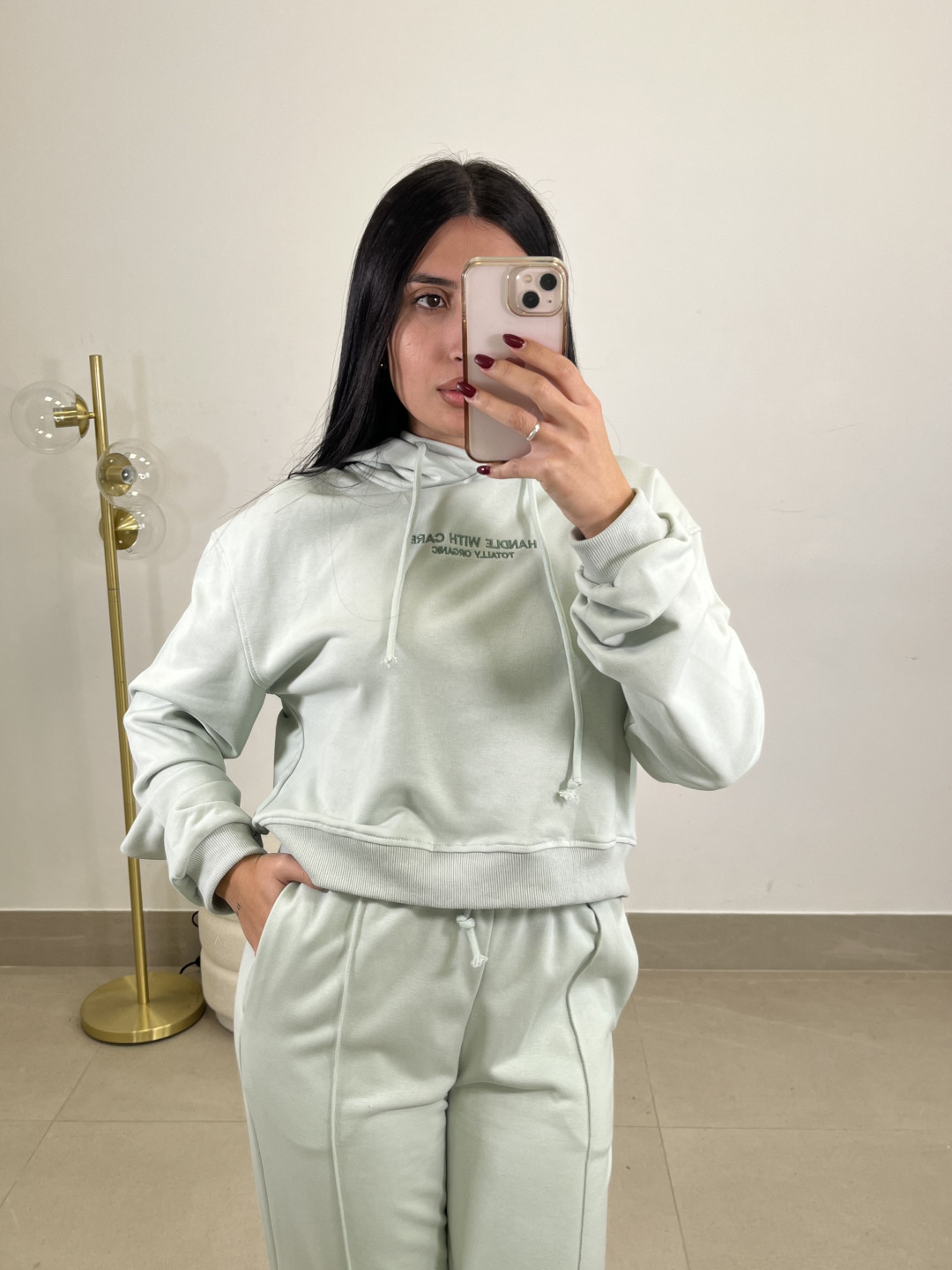 conjunto felpa handle with care