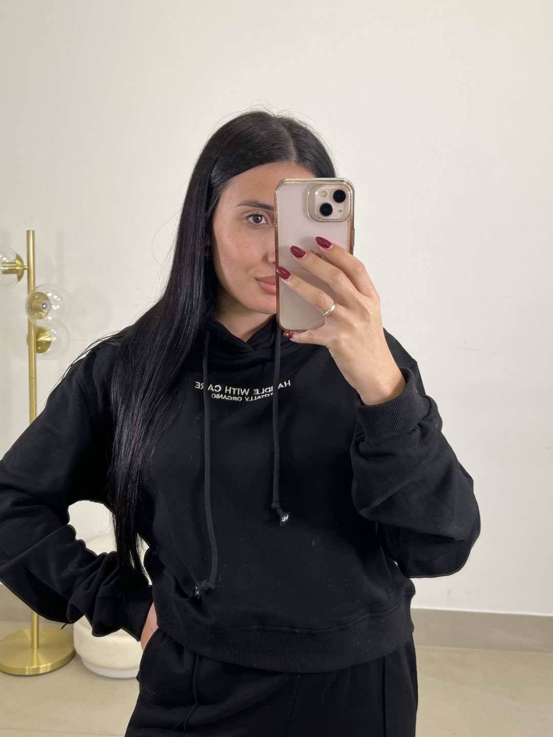 conjunto felpa handle with care