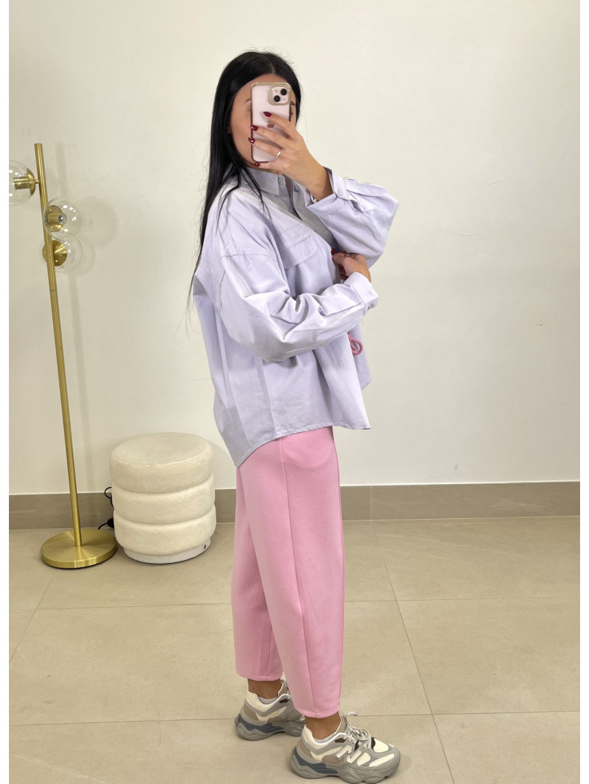 PANTALON FELPA TIPO BALLOON ROSA