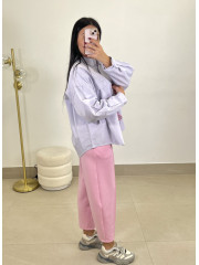 PANTALON FELPA TIPO BALLOON ROSA