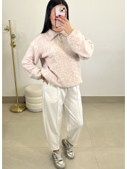 PANTALON FELPA TIPO BALLOON BEIGE