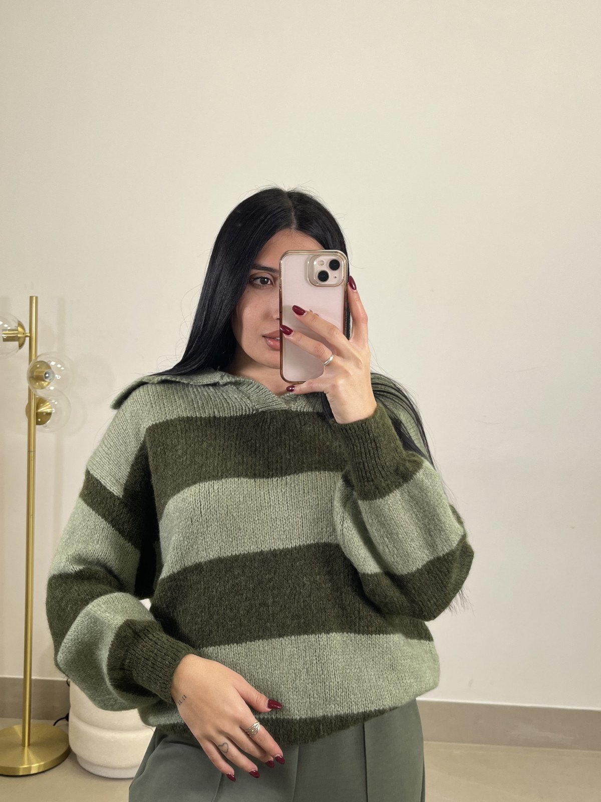 JERSEY POLERO RAYAS VERDE