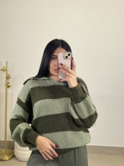 JERSEY POLERO RAYAS VERDE