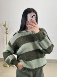 JERSEY POLERO RAYAS VERDE