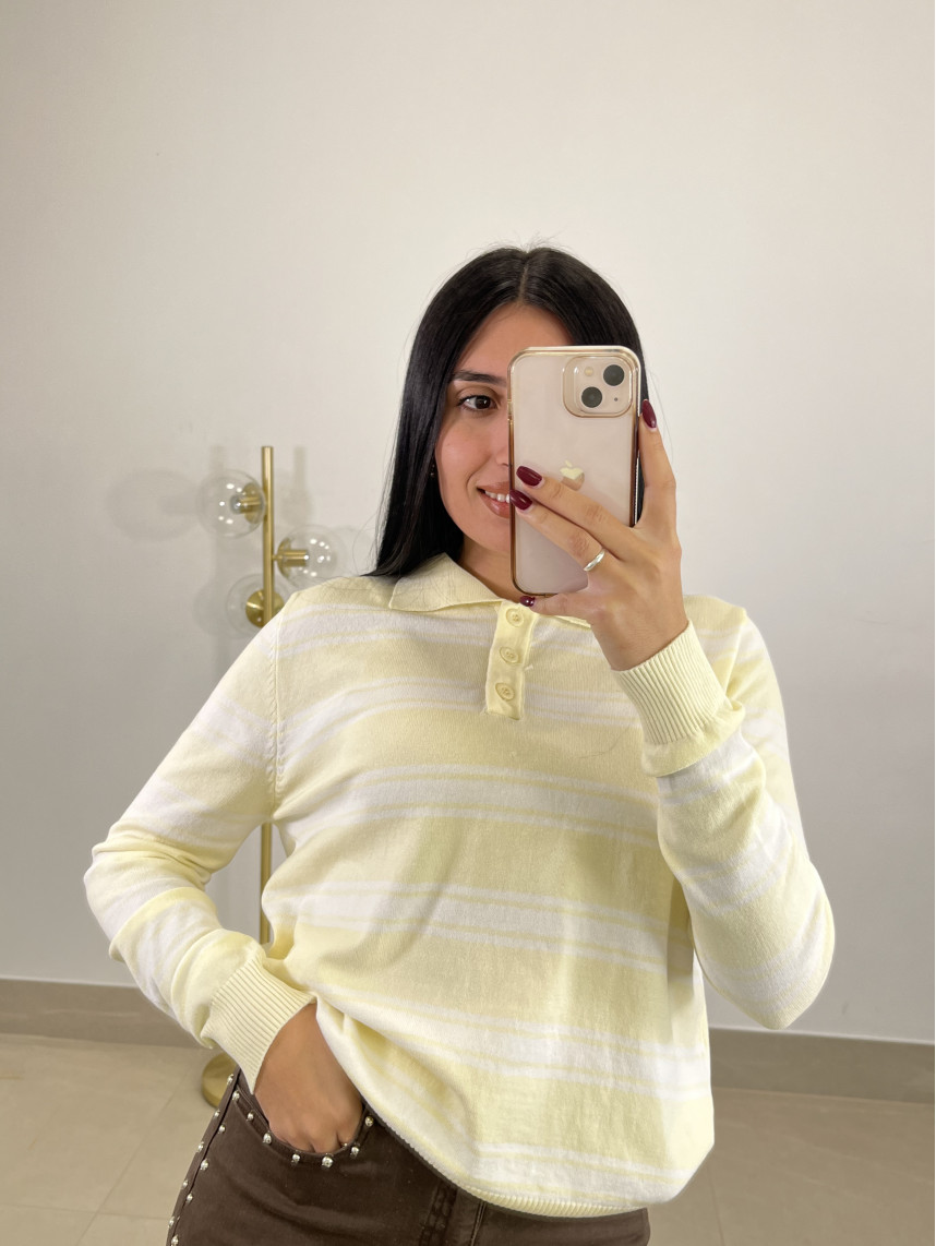 Jersey rayas Claudia amarillo