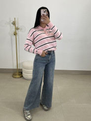 Jersey rayas Natalia rosa