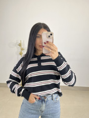 Jersey rayas Natalia negro