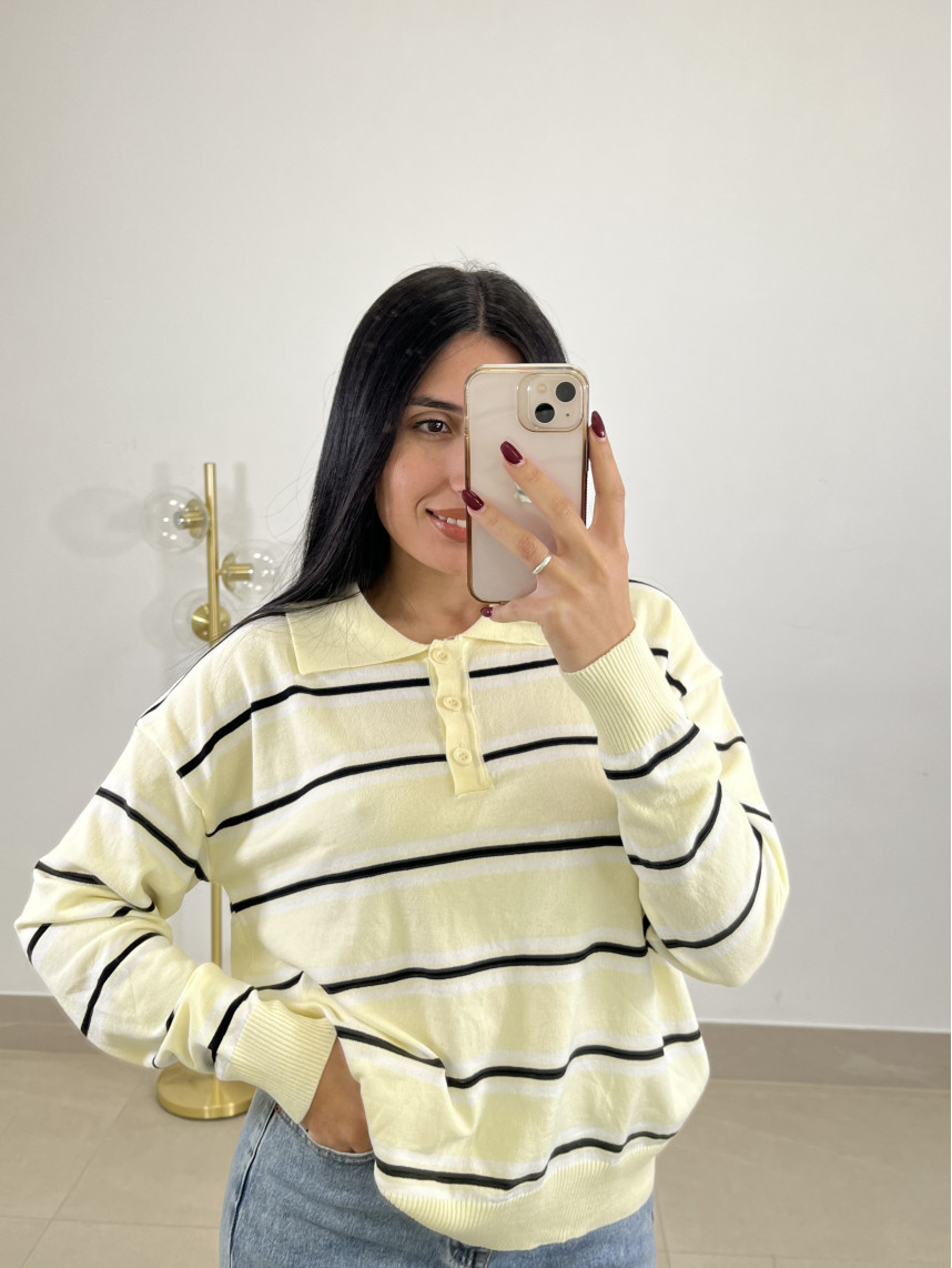 Jersey rayas Natalia amarillo