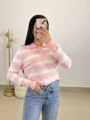 Jersey rayas claudia rosa