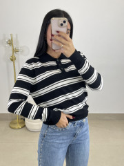 Jersey rayas claudia negro