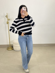 Jersey rayas claudia negro