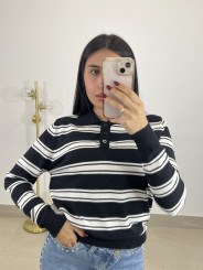 Jersey rayas claudia negro
