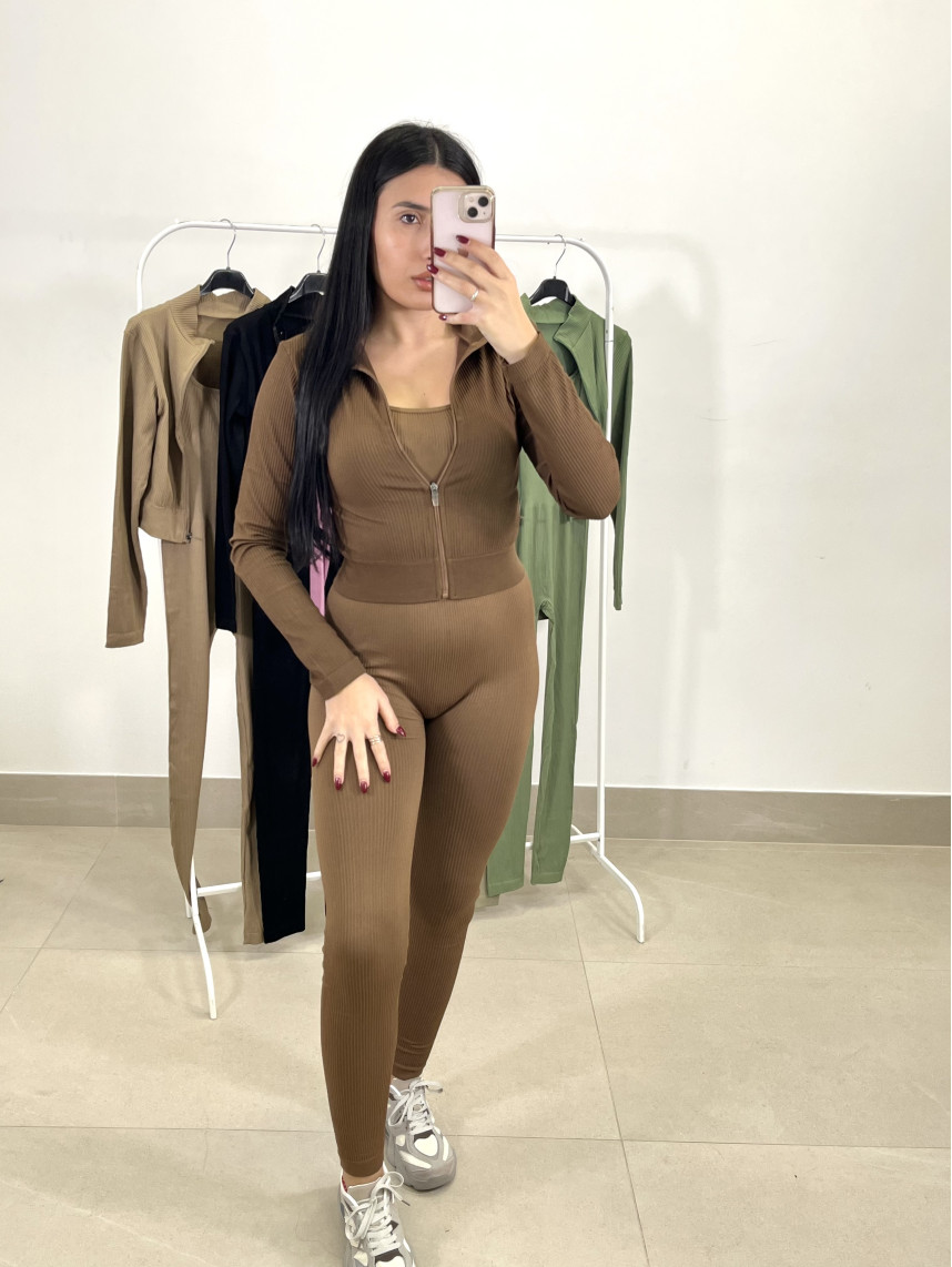 conjunto deportivo dos piezas mono+chaqueta H737